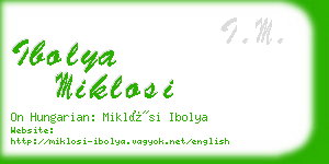 ibolya miklosi business card